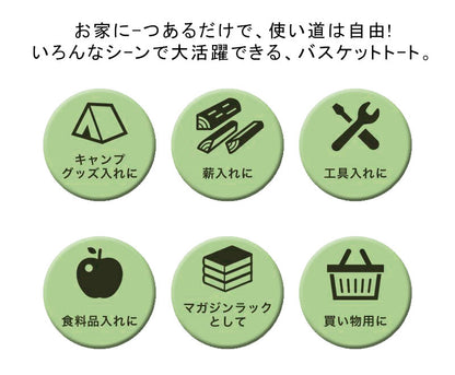 キャンプ コンテナ バッグ 薪ケース マルチケース ギア 帆布 折り畳み式 道具入れ 撥水仕様 バーベキュー BBQ キャンプ用品