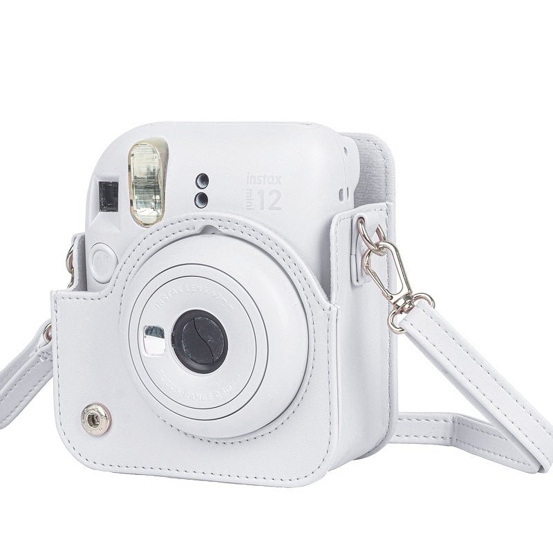 チェキケース  instax mini 12用 カメラケース mini12 チェキ カバー Fujifilm チェキ ケース 新モデル 全面保護 傷つけ防止 携帯便利 ショルダーストラップ付き PUレザー