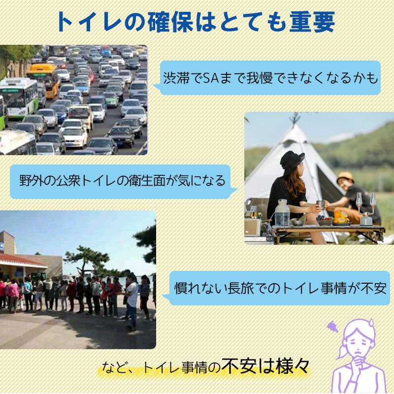 携帯トイレ 簡易トイレセット キャンプ トイレ 便座 仮設トイレ 非常用 車中泊 グッズ 防災トイレ 折りたたみ 緊急トイレ キャンプ 災害 ハイキング