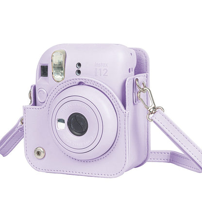 チェキケース  instax mini 12用 カメラケース mini12 チェキ カバー Fujifilm チェキ ケース 新モデル 全面保護 傷つけ防止 携帯便利 ショルダーストラップ付き PUレザー