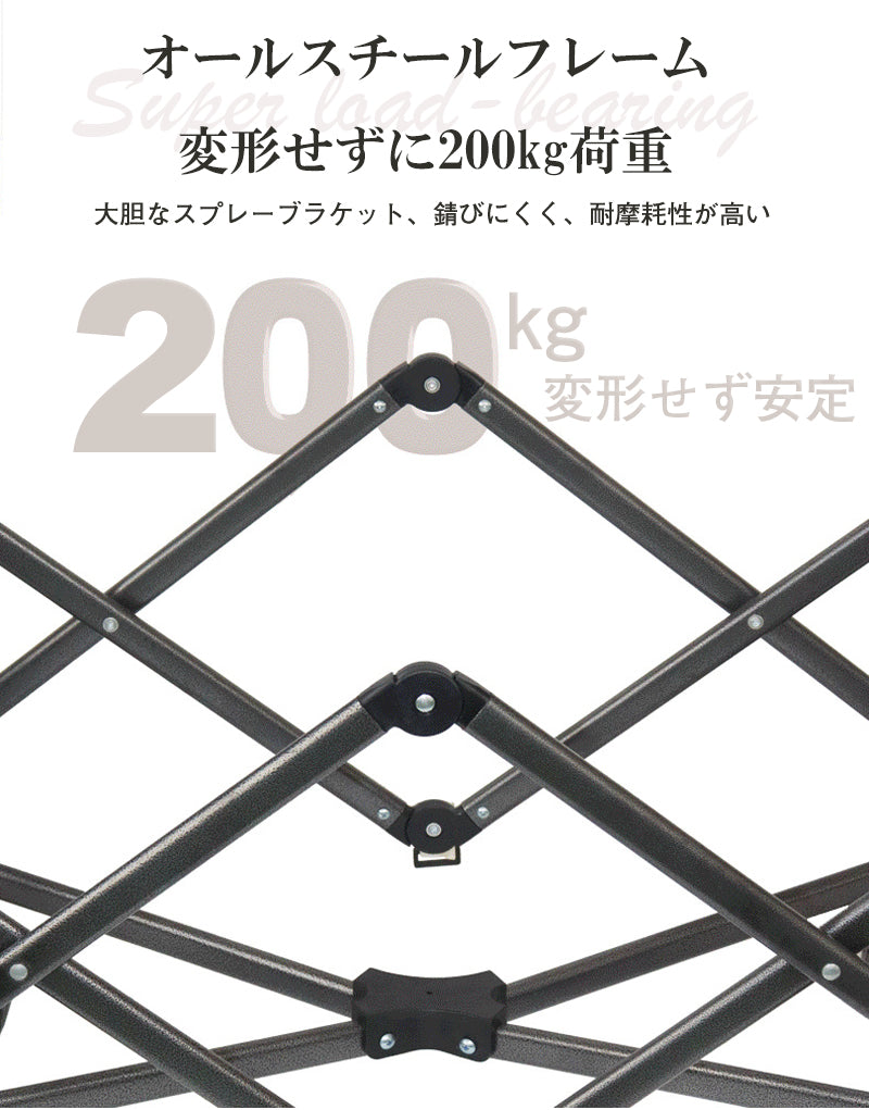 アウトドアワゴン キャリーワゴン キャリーカート 折りたたみ 4輪 頑丈 耐荷重200kg 大容量 150L タフ ワイドタイヤ 軽量 コンパクト 自立 アウトドアキャリー